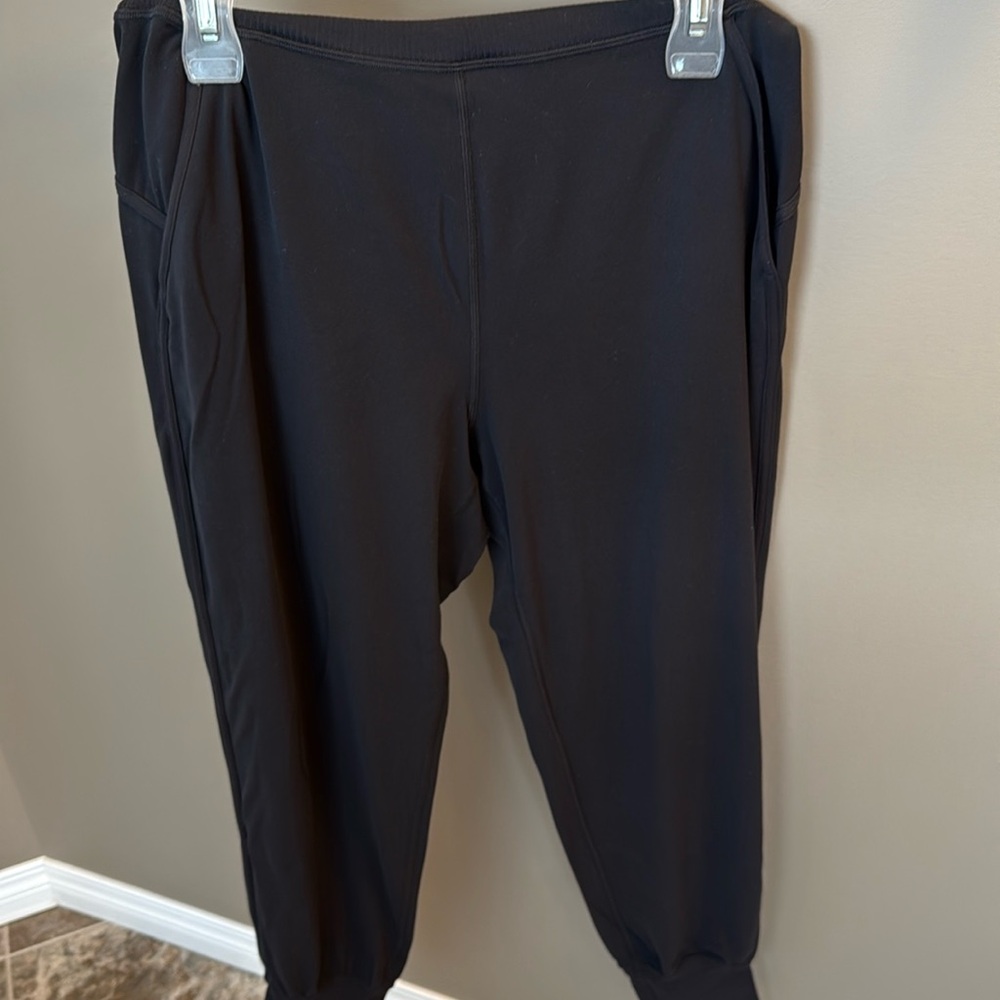 Align ribbed fold down pants full length - Sz 6 Black